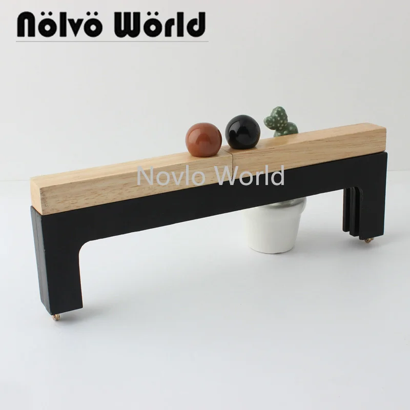 Мир Nolvo 1 2 10 шт. 28x10 см 11 дюймов большого размера из массива дерева смолы рамка бисера в винтах для женщин сумка