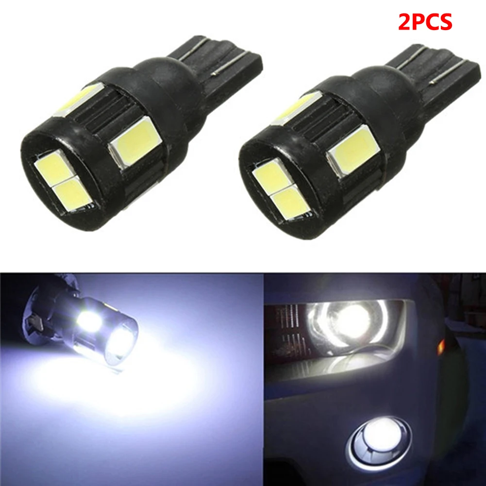 T10 W5W 194 5630 6 LED Car Bulbs CANBUS ERROR FREE Car Side Wedge Light License Plate Lights Interior Dome Ceiling Lamps DC 12V - Испускаемый цвет: 2pcs