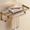 Antique Bronze Bathroom Accessories Sets Towel Shelf Towel Holder Toilet Paper Holder Robe Hook Bath Hardware ► Photo 2/6