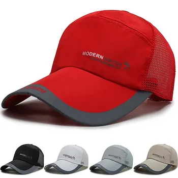 

Summer Breathable Sports Cap For Women Men Casual Mesh Unisex Baseball Sunscreen Peaked Hat Fashion Black Red Outdoor Sports Hat
