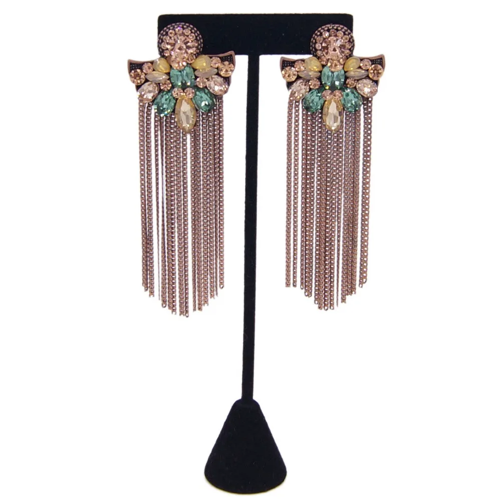 Yulaili индивидуальный дизайн Модные ювелирные изделия Винтаж прозрачный кристалл в виде Капли серьги для женщин вечерние аксессуары