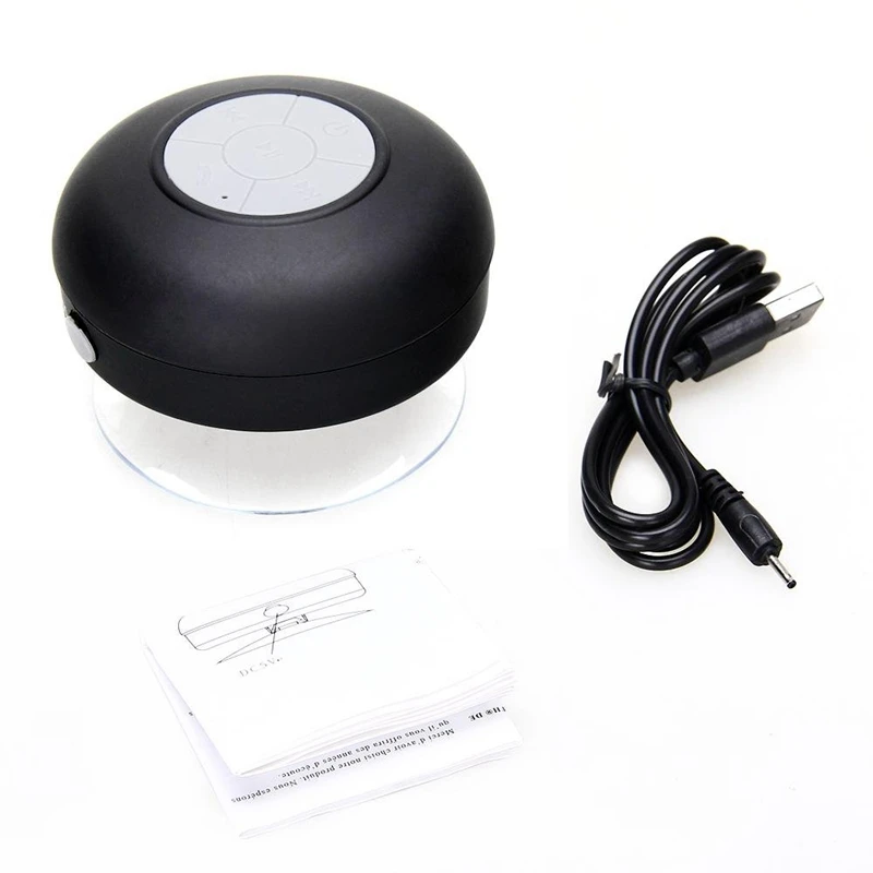 Круглый водонепроницаемый беспроводной Bluetooth-динамик для душа гарнитура