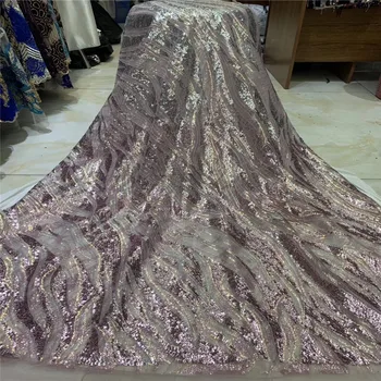 

Madison French Sequins Net Lace Fabric 2020 High Quality Lace Bride African Nigerian Tulle Lace Fabrics For Wedding Dress