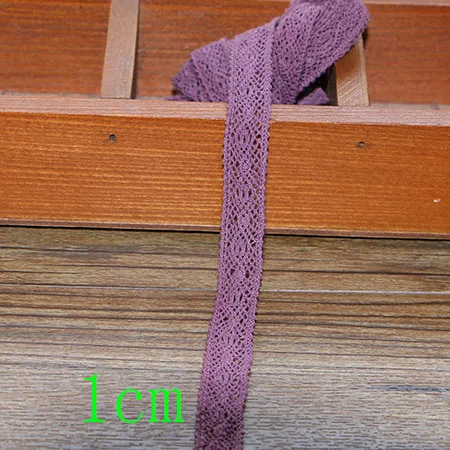 1cm 10yards 10 ярдов Diy аксессуары для одежды белые бежевые хлопковые кружева ленты ручной работы хлопок кружева планки свадебное украшение для альбома - Цвет: 1cm 10yards