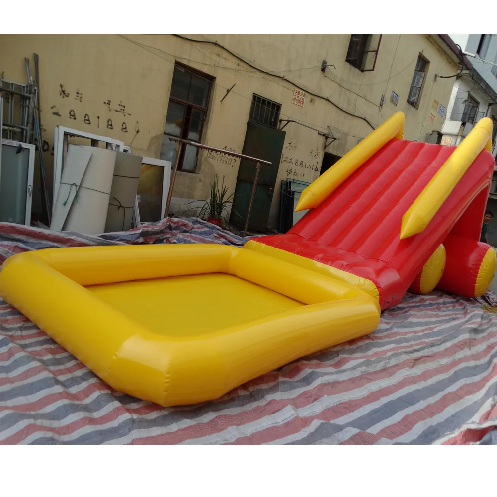 

cheap inflatable bouncy sports inflatable games amusement park climbing wall with slide and swimming pool playground