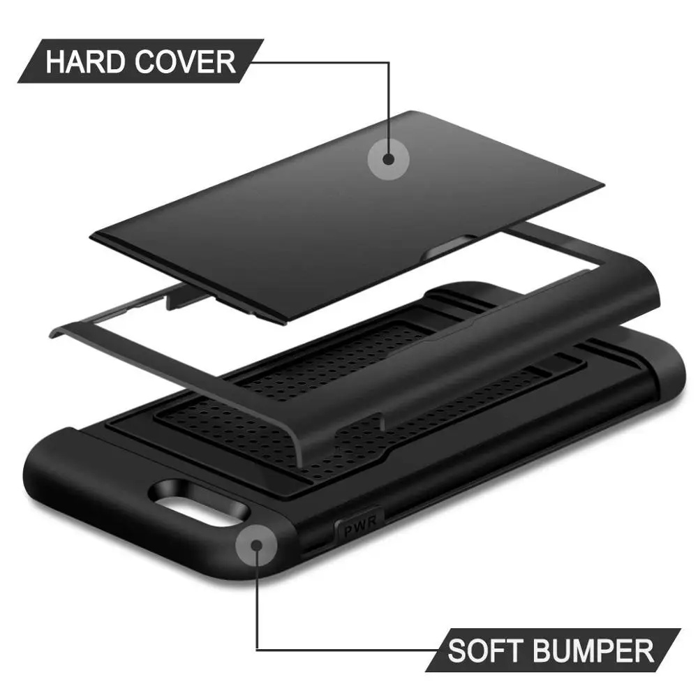 iPhone SE 2020 Wallet Case with Card Slot and Dual Layer Protection