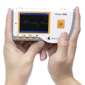 

Prince 180B ECG EKG Electrocardiogram Electro Electrocardio Scanner Lead Cable/Wire & Electrodes Pads Optional LCD+Protect Case
