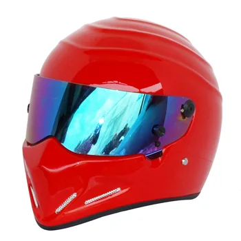 

Motorcycle Helmet Full Face kart racing Helmet DOT Approved Automobile race Moto cascos ATV-4 Women Cool Red Riding Helmets