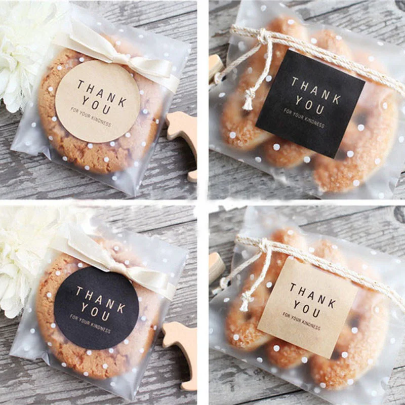 

6Pcs Kawaii Label Stickers Cute Thank You Stickers Kraft Paper Adhesive Sticker For Baking Envelope Wedding Birthday Decor Gifts