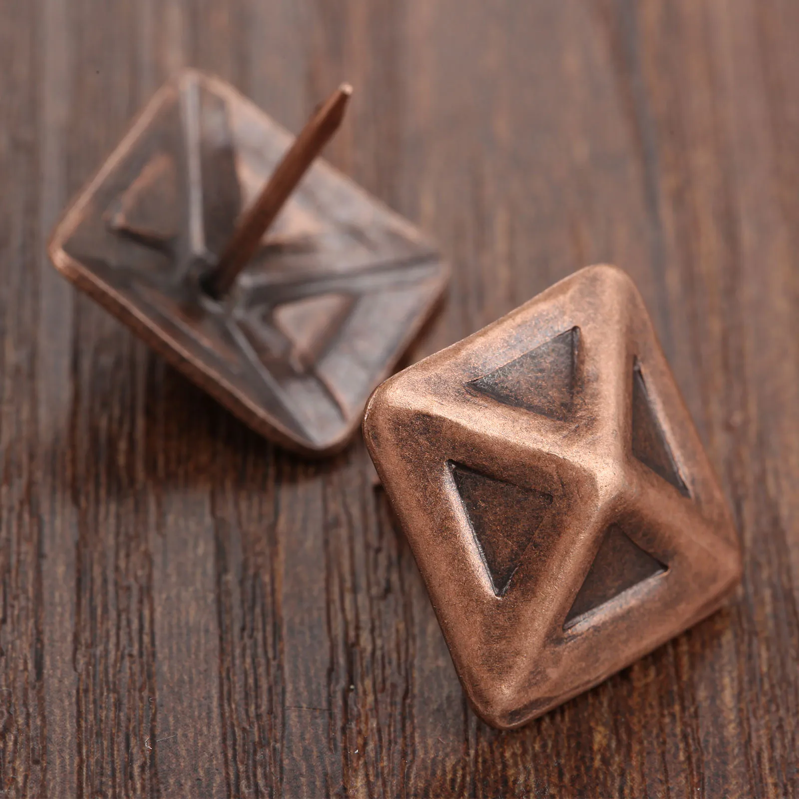10Pcs Antique Upholstery Nail Tachas Jewelry Gift Box Door Sofa Furniture Decorative Tack Stud Pushpin Red Bronze 19*19mm upholstery nail plastic push pins