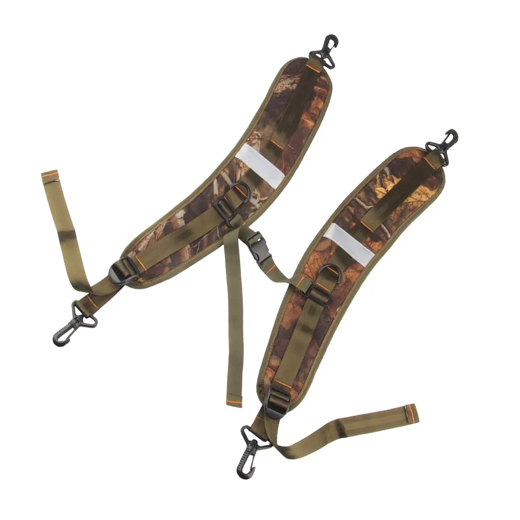 Pair Nylon Padded Shoulder Strap Replacement For Kayak Canoe Dry Bag Camo