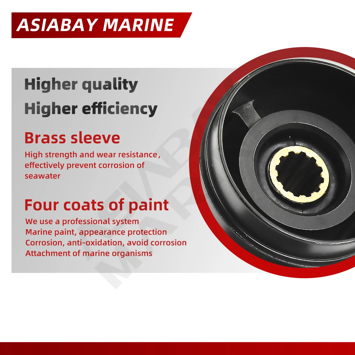8.9 * 9.5 For Tohatsu Mercury 3B2B64519-1 8hp 9.9 hp Marine Propeller Outboard Aluminum Alloy Screw 12 Spline Boat Part Marine Propeller