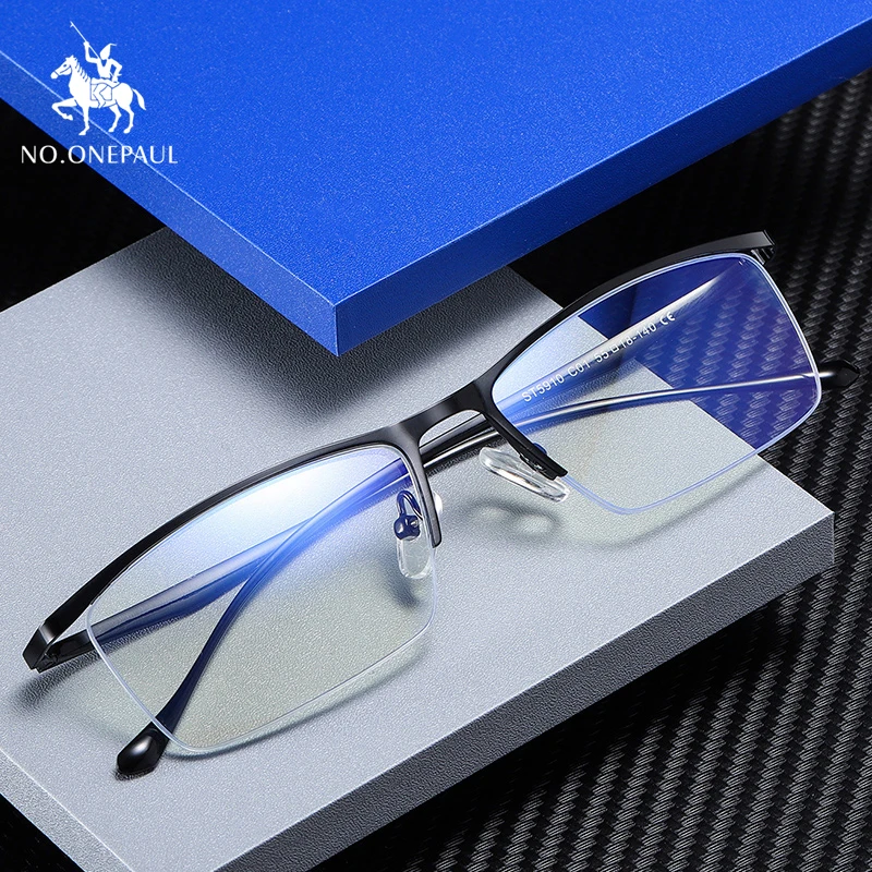 Мужские Оптические очки NO.ONEPAUL черные с защитой от голубого света в классической