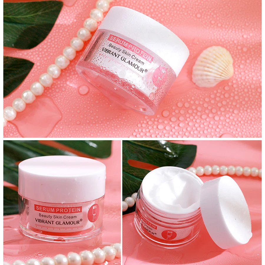 VIBRANT GLAMOUR Serum Protein Face Cream Repair Anti Wrinkle Reduce Red Blood Anti allergy Deep Hydration 3