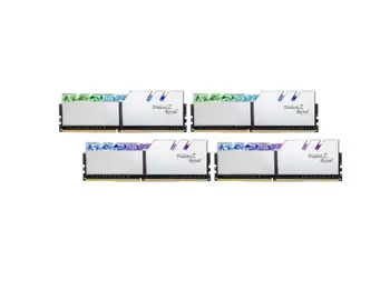شراءG.SKILL 128GB(32Gx4) Set DDR4 3600MHz ذاكرة عشوائيّة للحاسوب المكتبي وحدة/Royal Halberd (فضّيّ) C18 F4-3600C18Q-128GTRS
