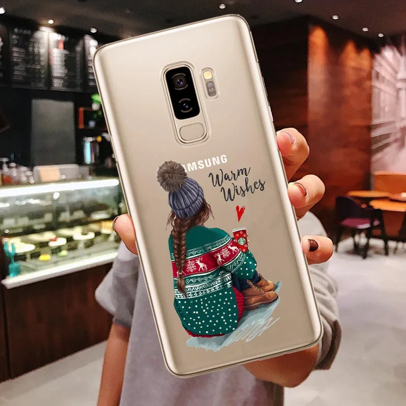 TPU VOGUE Рождество принцесса девушка женский Босс кофе Мягкий футляр для телефона для Samsung Galaxy S6 S7 Edeg S8 S9 Plus S10 Plus S10Lite - Цвет: TPU