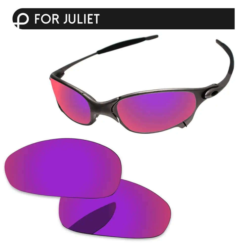 Papaviva Purple Red Mirror Polarized Replacement Lenses For Juliet Sunglasses Frame 100% UVA & UVB Protection Papaviva Purple Red Mirror Polarized Replacement Lenses For Juliet Sunglasses Frame 100% UVA & UVB Protection