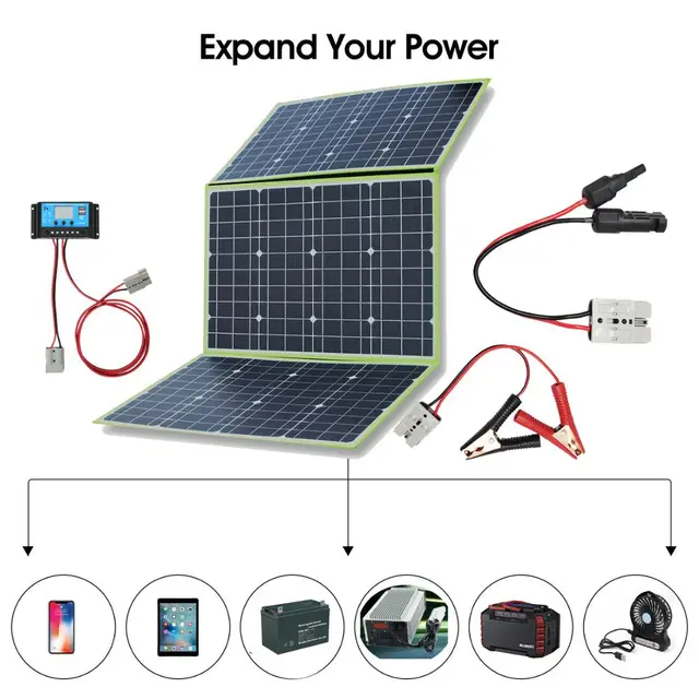 XINPUGUANG portable foldable photovoltaic solar panel 18v 40w 60W 80W 100W 150W fotovoltaic panel Kit battery phone charger 4