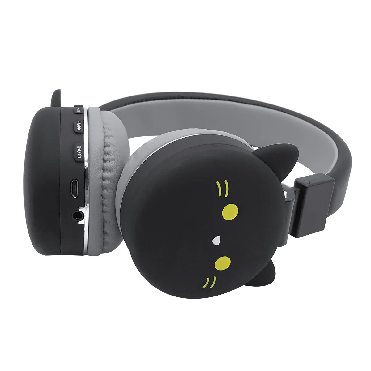 Wireless Bluetooth Cute Cat Ear Headphones For Kids Girl Foldable Stereo Head Mounted Headset With Microphone Support NFC FM