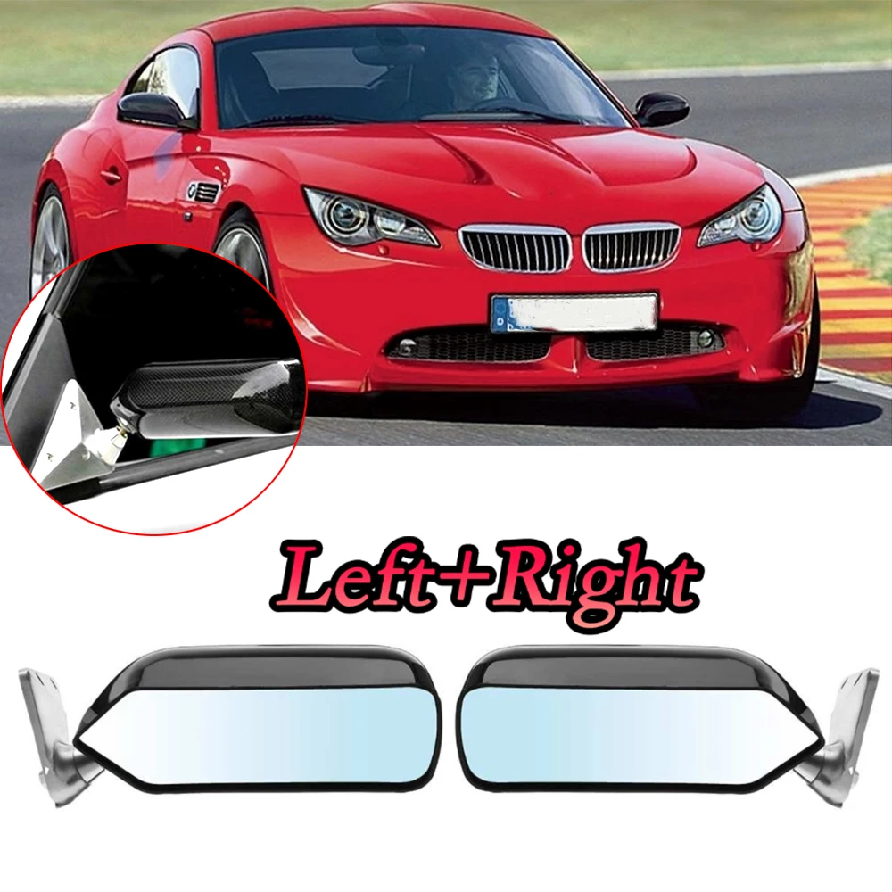 

Пара автомобильных универсальных зеркал заднего вида в стиле ретро, квадратные зеркальные поверхности в стиле F1, металлический кронштейн, зеркало заднего вида