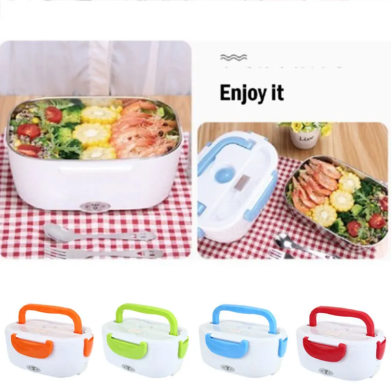 

Lunch Box Heating Food Plastic Warmer Office Bowl Car Kitchen Pan Removable Portable