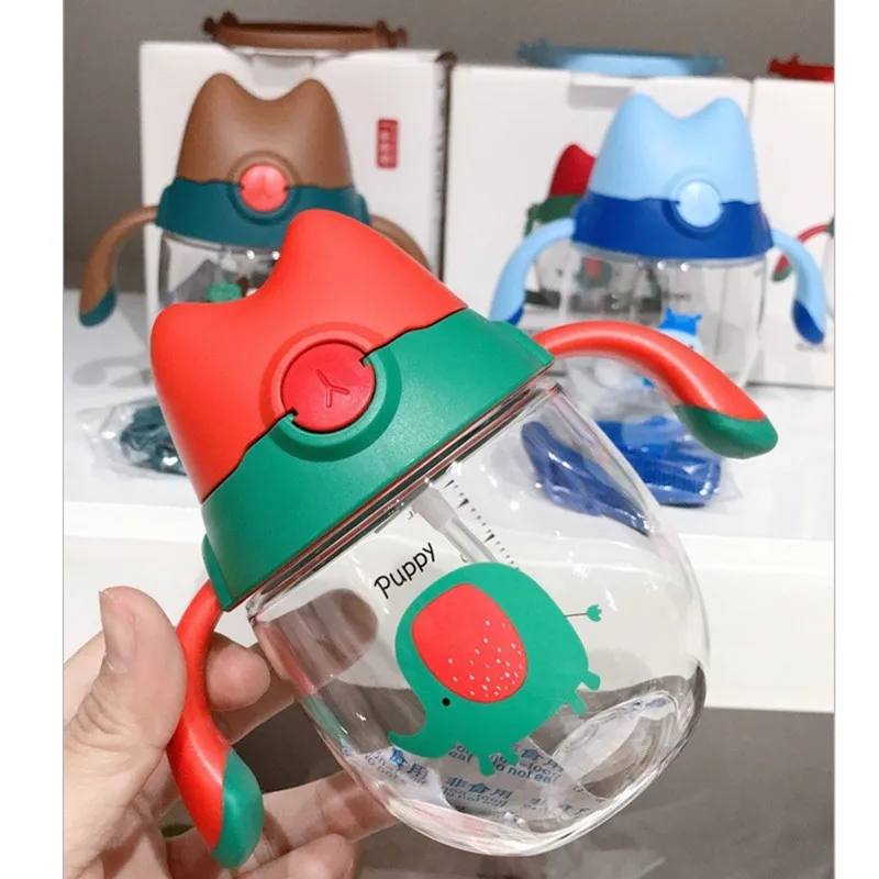 cartoon water bottle straw water bottle for kids tritan bottle baby water bottle kids drink bottle
