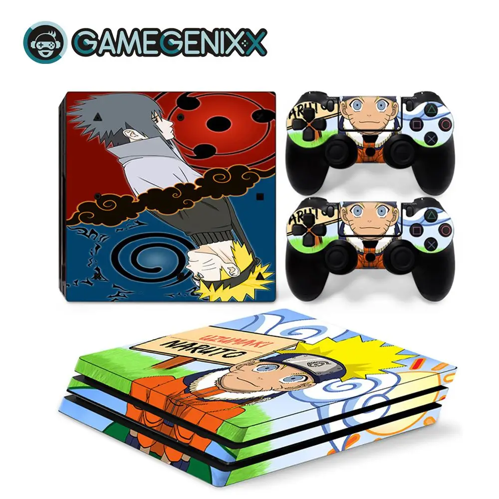Naruto Наклейка на кожу GAMEGENIXX Виниловая наклейка для PS4 Pro консоли и 2 контроллера-Наруто - Цвет: Naruto