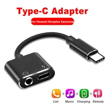 Type-C до 3,5 мм адаптер для зарядки наушников для huawei P30 mate 20 30 pro Samusng Note 10 Oneplus 7 pro Splitter Adaptador tipo c