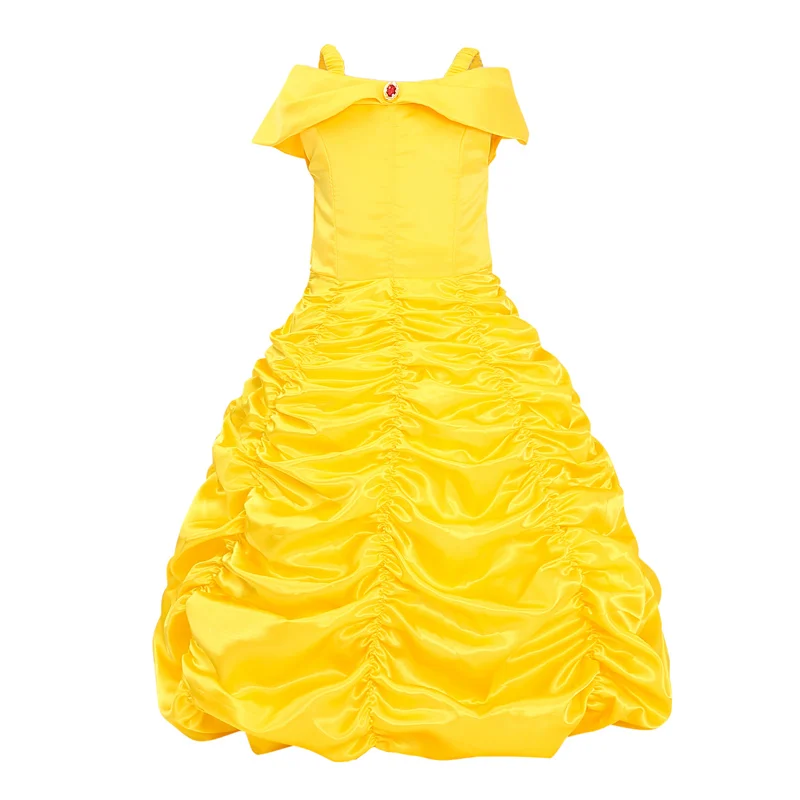 dress A Платье принцессы Белль для девочек; детские маскарадные костюмы на Хэллоуин; платье для маленьких девочек; красивые вечерние бальные платья без рукавов; От 2 до 10 лет - Цвет: dress A