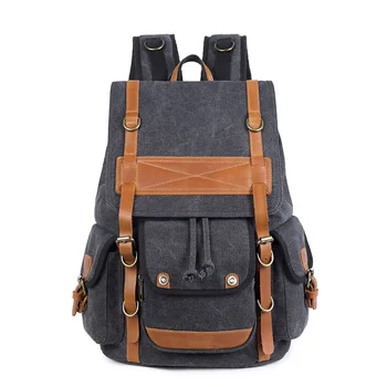 

2020 New Unisex Canvas Backpack Large Capacity Outdoor Travel Bag Fashion Casual Waterproof Computer Bag