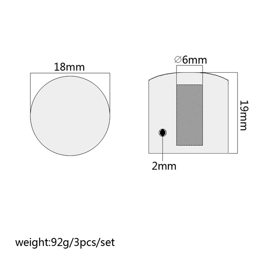 3 Pieces Professional Golden Metal Guitar Tone Volume Knob With Hole Guitar Part