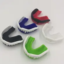 Для взрослых и детей спортивный Капа Защита двойной цветной зубы печатные Литой резиновый щит