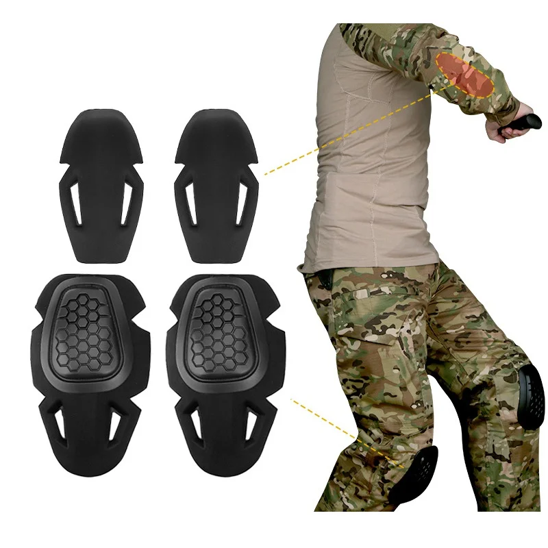 

4pcs/set Airsoft Hunting Protective Gear Knee Pads Elbow Pads Paintball Skate Scooter Kneepads Sports Safety Guard