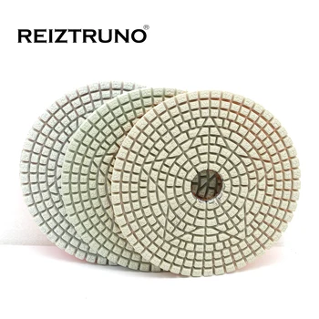

Reiztruno 3 step diamond polishing pads for marble,granite and other Natural Stone polsihing.4 inch 100mm,dry or wet use