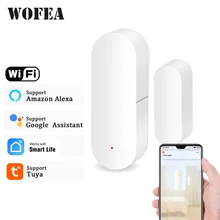 Detector de puerta/ventana WIFI Tuya smartlife, alertas de notificación de aplicaciones WiFi, Sensor de seguridad compatible con alexa google home sin necesidad de hub