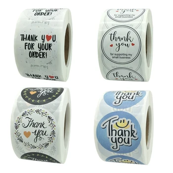 

500Pcs/Round 1.5 inch 3.8cm Round "THANK YOU " Stickers Seal Labels Stickers Scrapbooking for Package Stationery Sticker
