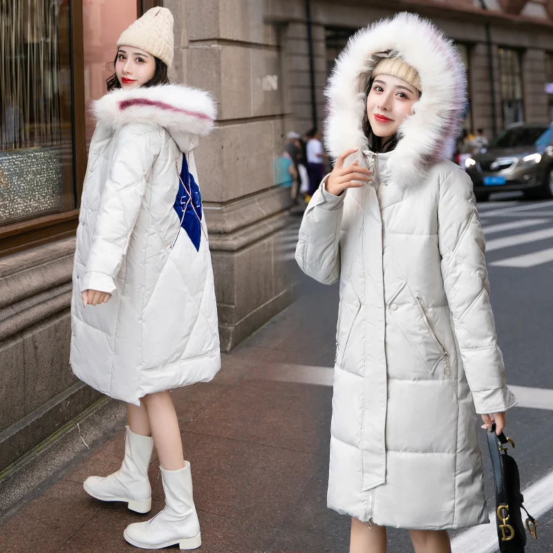 

2019 New Style Mid-length Cotton-padded Clothes Winter Loose-Fit down Jacket Cotton-padded Clothes Oversize Cotton Coat Thick WO