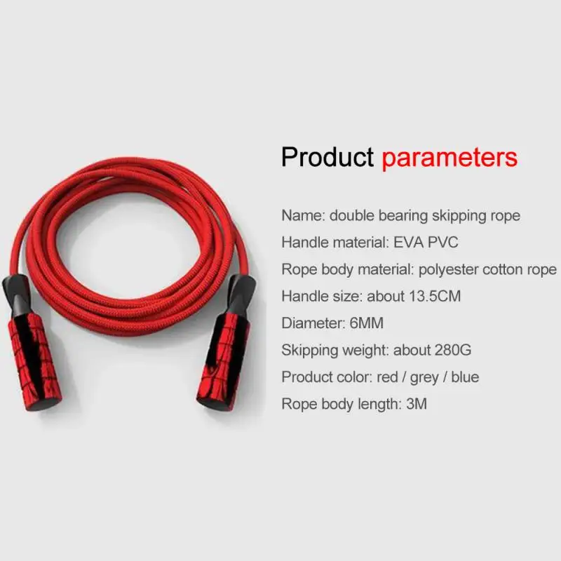 3M Jump Skipping Ropes Cable Adjustable Speed Crossfit Plastic Thick Double-bearing Skipping Rope Sports Fitness Equipments