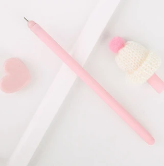 1 Гелевая ручка для творчества, корейская шляпа, ручка, покрытие, Netural Pen,, 100 шт./лот, 0,5 мм, конфетный цвет, ручка, Обучающие канцелярские принадлежности, GP287 - Цвет: 1