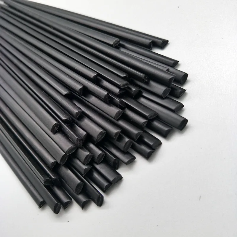 50pcs Black PP Plastic Welding Rods 83Ft Length Flat Strips Plastic Welder Rods Electrode Polypropylene Welding Rod