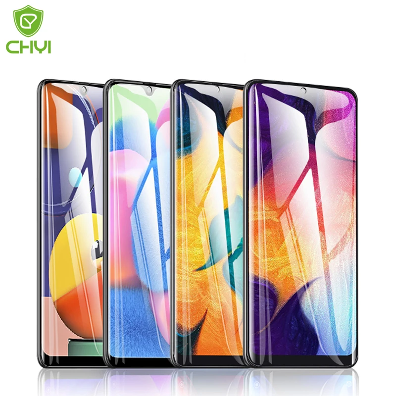 

CHYI Super Glass for Samsung galaxy A50 glass screen protector Oleophobic Coating full glue cover for samsung A50s A30s A20 M30s