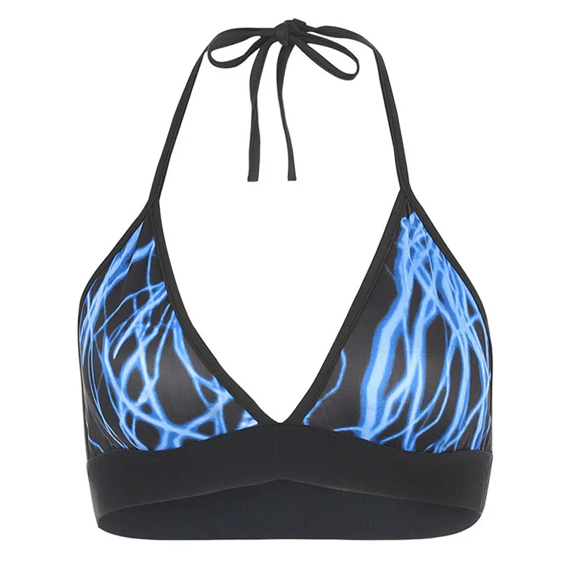 Halter Bras For Women Wireless Print Bra Push Up Sport Sleepwear Underwear Bra Tops S-L Bralette Encaje Mujer 30DEC0902