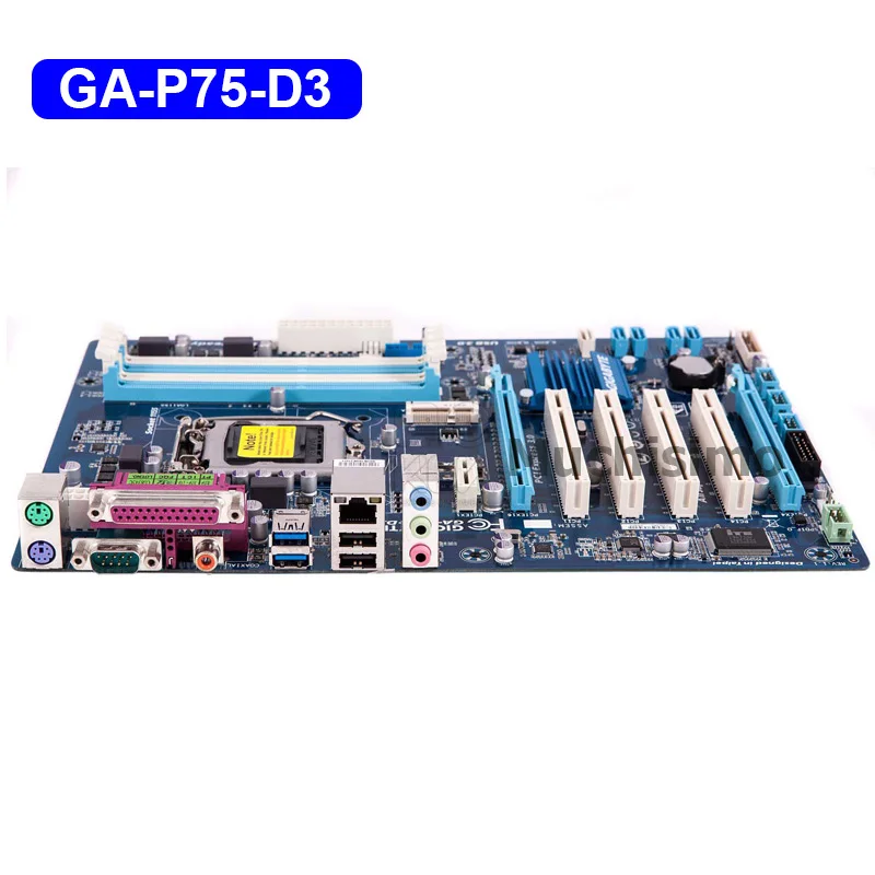 Gigabyte GA-P75-D3 оригинальная материнская плата LGA 1155 DDR3 USB2.0 USB3.0 SATA3 P75 D3 32GB Intel B75 22nm настольных плата ремонт