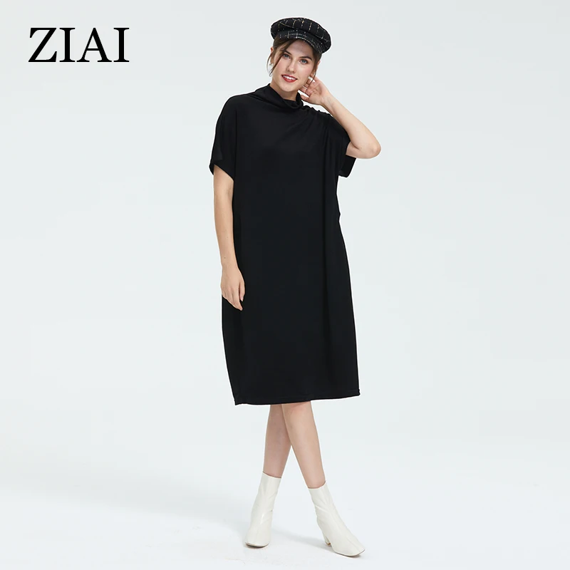 Zwarte Jurk Rokken Voor Vrouwen-Kenmerken Korte Mouw En Coltrui-Geschikt Voor Lente, Herfst En Winter Zwarte Jurk Rokken Voor Vrouwen-Kenmerken Korte Mouw En Coltrui-Geschikt Voor Lente, Herfst En Winter