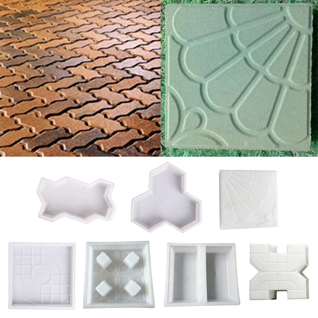 Driveway Paving Brick Patio Concrete Slabs Path Garden Walk Maker Mould