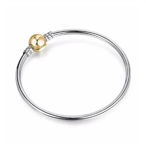 Gold 925 пробы серебряный браслет Moments для Diy Подвески из розового золота с застежкой в виде сердца CZ браслет для женщин Изготовление ювелирных изделий - Окраска металла: Gold