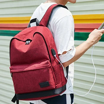 

New Men Notebook Backpack USB Charging Computer Backpack Anti-theft Lady School Notebook Bag Oxford Waterproof Travel Backpack