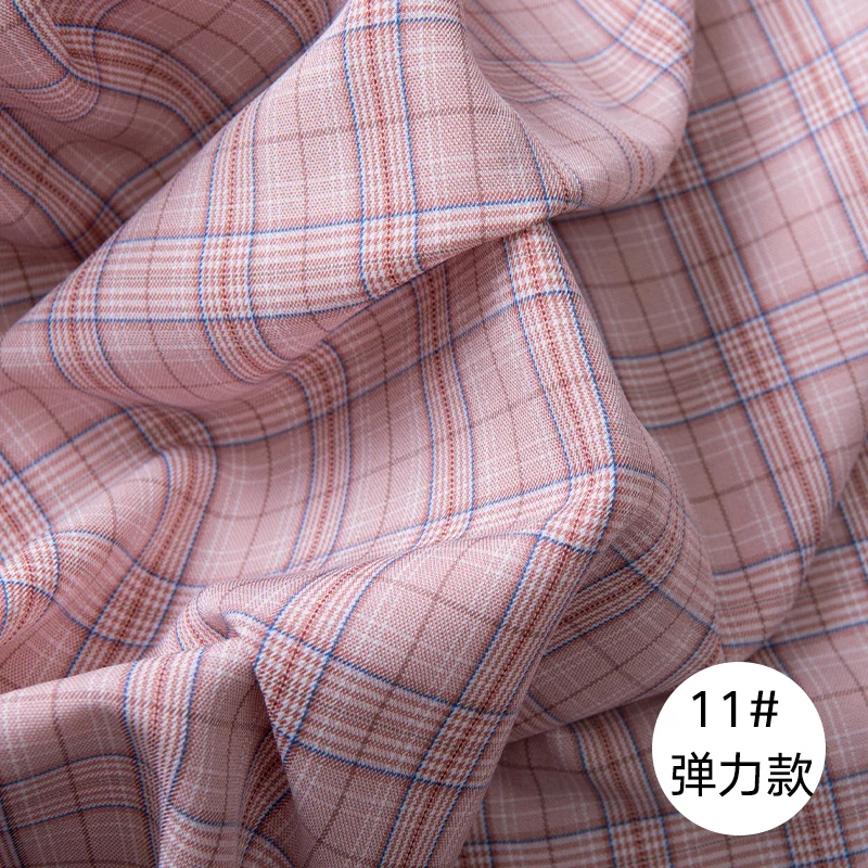 11 Micro-Elastic 100x150 см микро-эластичная Классическая клетчатая ткань в британском стиле, весна-осень, тонкая швейная рабочая одежда, жилет, костюм, ткань - Цвет: 11 Micro-Elastic