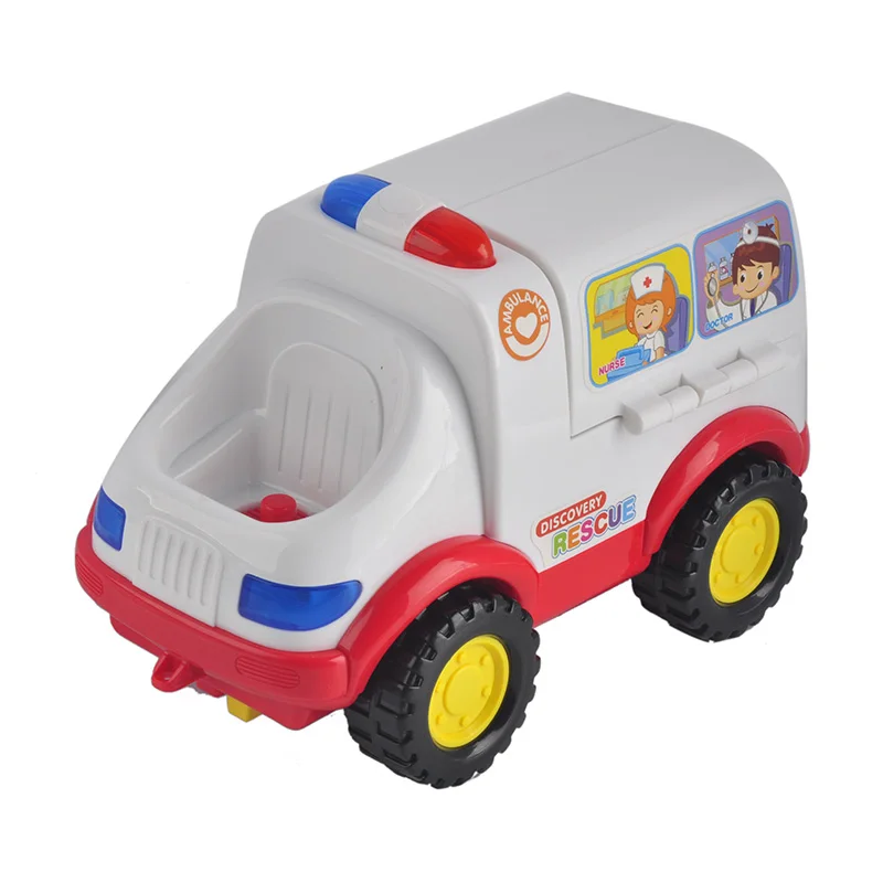 0-3 Years Old Baby Learning&educational Ambulance Toy Car Styling Doctor Emergency Model with Light and Music Electric Car kid