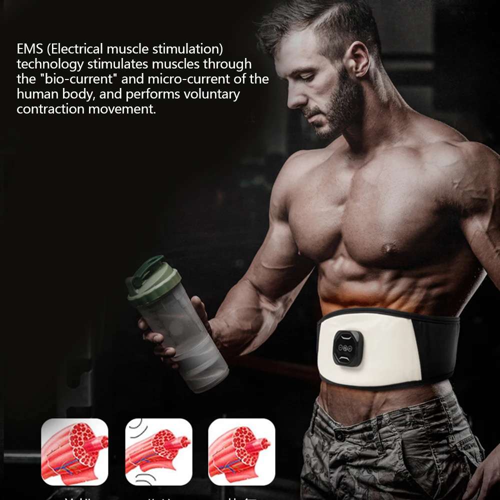 APPAREIL D'ELECTROSTIMULATION Stimulateur Musculaire Abdominal Entraîneur EMS Abs Équipement De